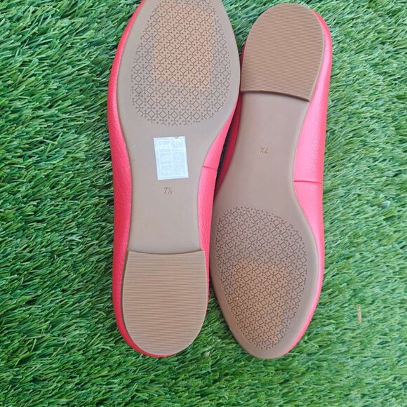 NEW Tory Burch Benton 2 Ballet Flat Nappa Leather in Brilliant Red - Picture 6 of 6